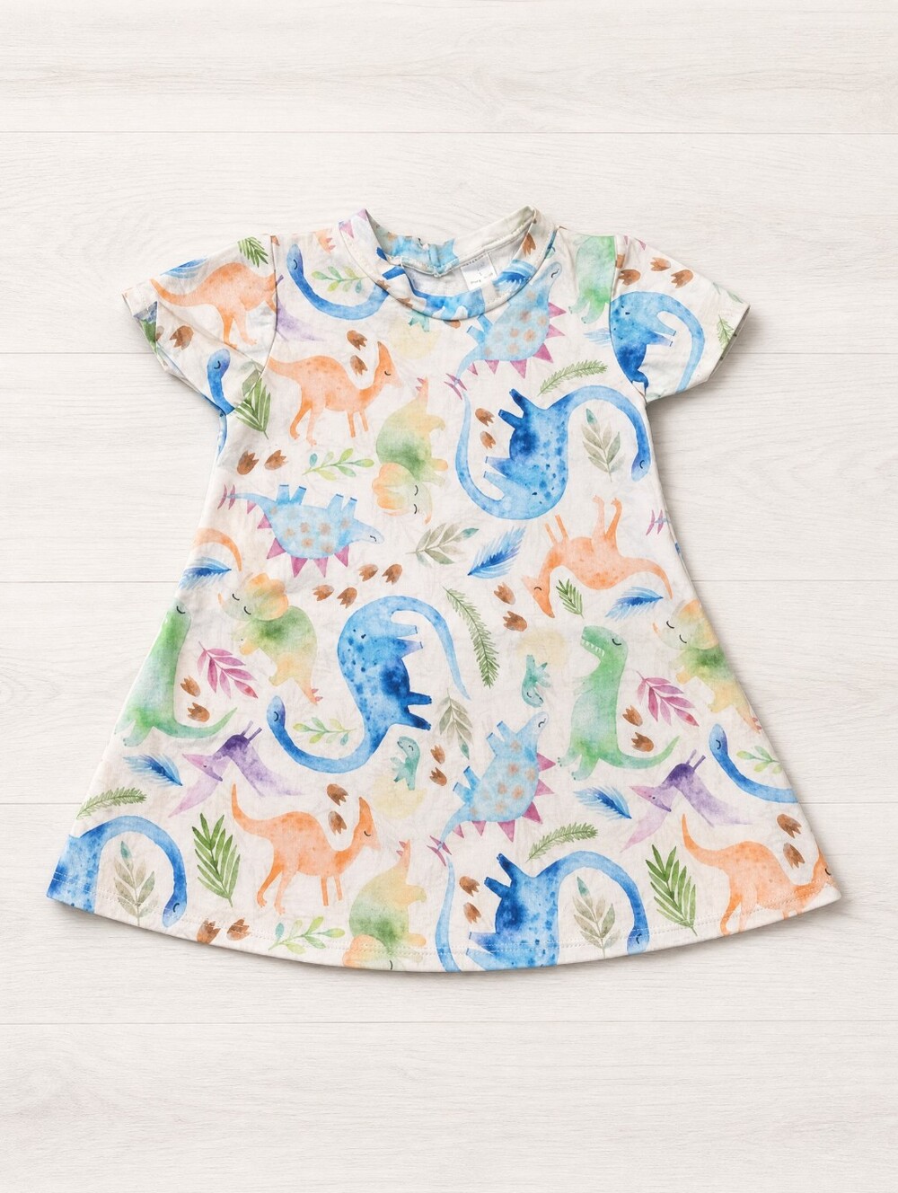 Tiny Toes Baby Co Dino Watercolor Dress
